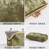 新中式绸缎牛皮夹子包国风高级感复古时尚零钱包迷你口金真皮包包 商品缩略图3