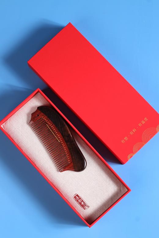 LP0062°鱼型榫卯结构紫檀梳 商品图3