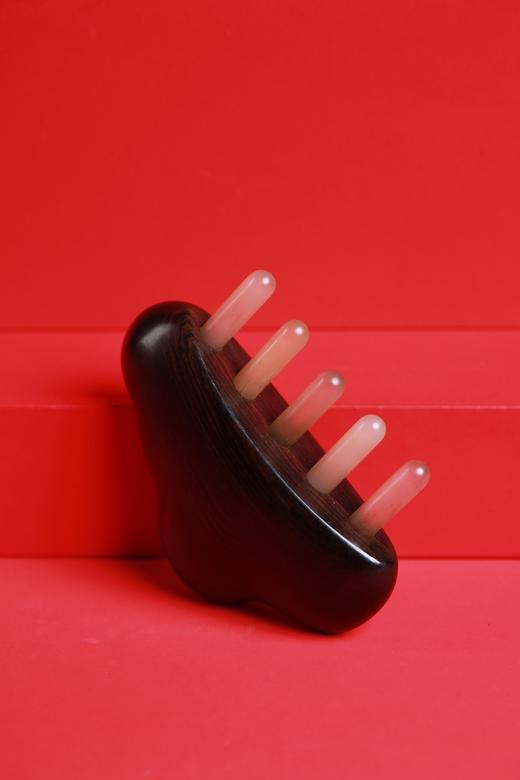 LP0167°梳心顺意/紫光檀&羊角按摩梳 商品图3