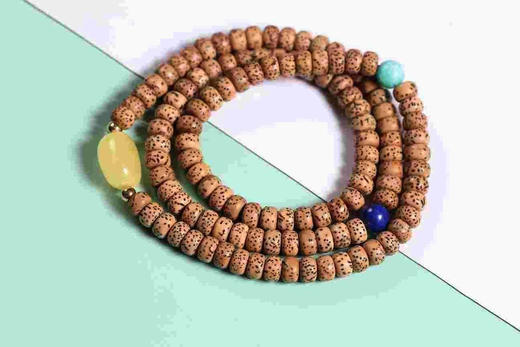 CZPT0026-1°高品质陈籽星月菩提佛珠男女手串 商品图1