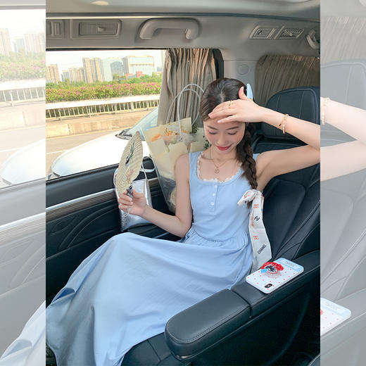 <曾小咸推荐>【温柔讯号】蓝色连衣裙 商品图3