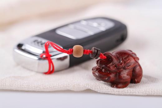 GJXJ0054°小叶紫檀独角兽钥匙挂/手机挂件 商品图1