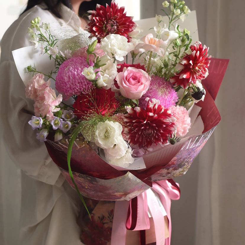 《她的花园》大丽花春日阳光感花束