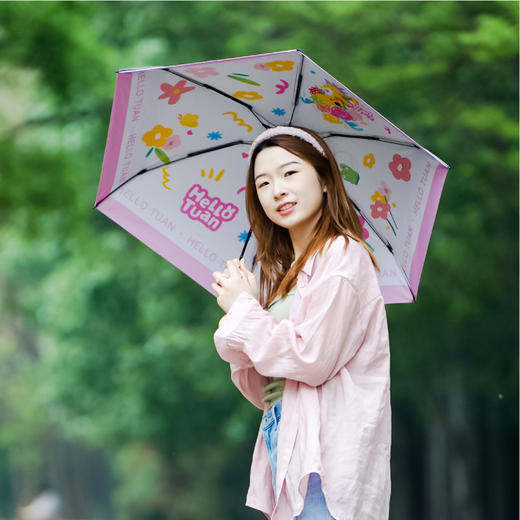 团团便携五折晴雨伞 商品图0