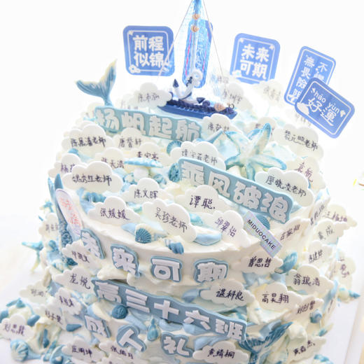 高考 成人礼 扬帆起航 心怀梦想 帆船 毕业 活动蛋糕 商品图1