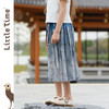 littletime女童新中式水墨字画半身裙夏装新款雪纺轻薄儿童马面裙 商品缩略图1
