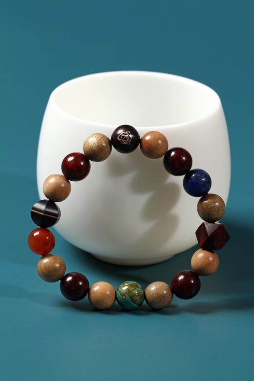 DQ0191°多宝珠紫檀/金丝楠木手串1*18 商品图4