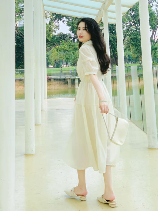 【百图lulu定制】【白月光裙】【买一送一】送吊带裙  天丝 光泽感 防晒透气  短袖连衣裙 商品图4