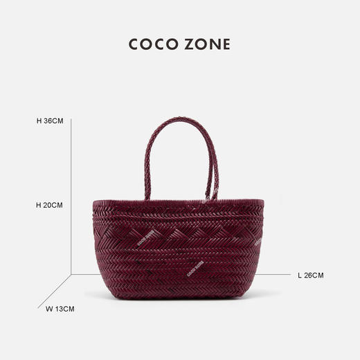 COCO ZONE2024复古轻奢编织手提包气质百搭通勤单肩包CC2B0770 商品图1