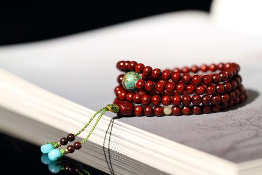 DQ0167°印度小叶紫檀大漆手饰手串 商品图4