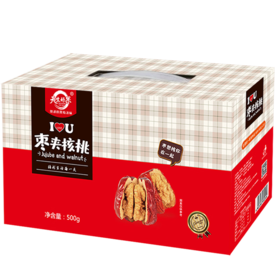 天生好果红枣夹核桃仁500克