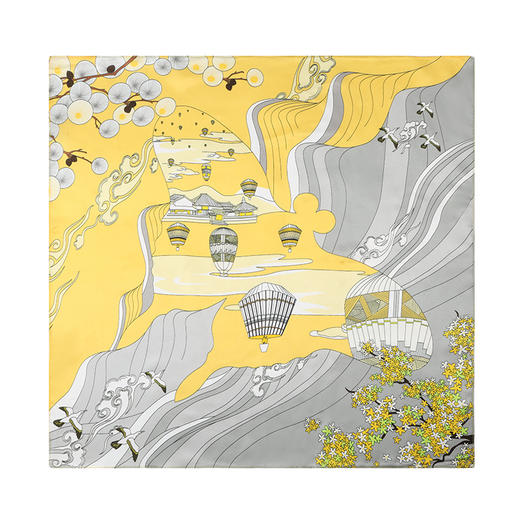 【100%桑蚕丝】纯真年代真丝小方巾A-S008 尺寸53x53cm【赠礼盒】【Y】 商品图1