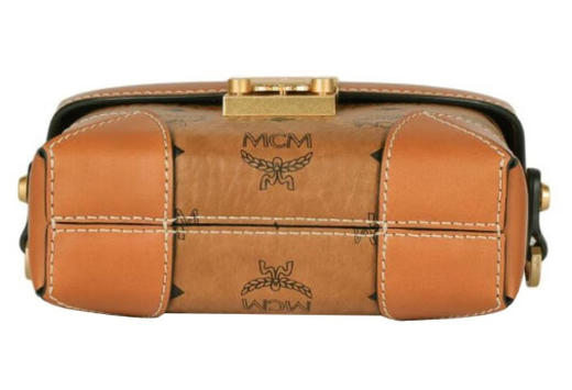 【1F】MCMSoft Berlin Visetos老花满印金属链条翻盖 牛皮腰包斜挎包 基础 商品图2