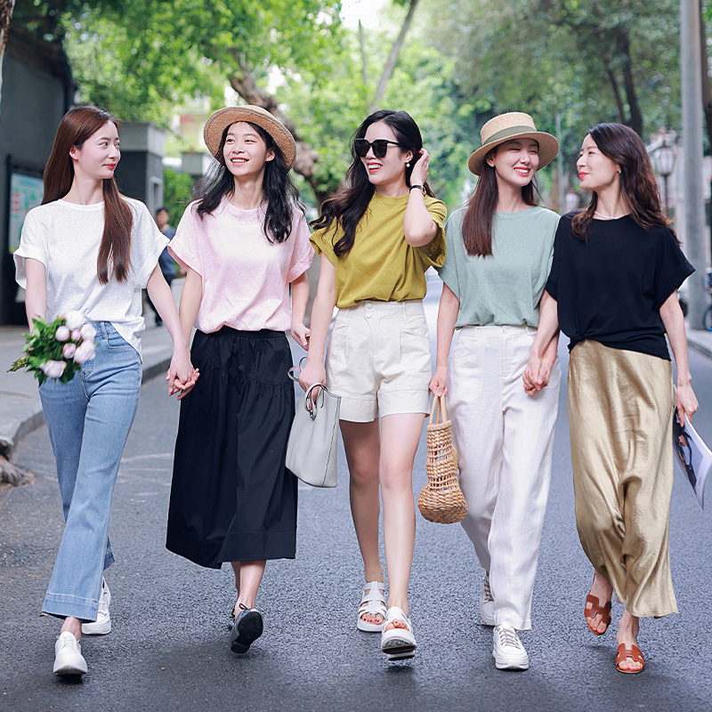 【福利清仓】多色！棉麻连肩袖透气短袖T恤