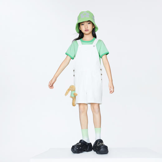 女童时尚活力背带中裤BLUE新款安奈儿童装实体店同款AG426662 商品图3