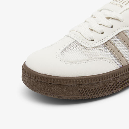 西遇网面德训鞋女新款复古阿甘鞋三条杠透气轻便厚底板鞋D0046887 商品图5