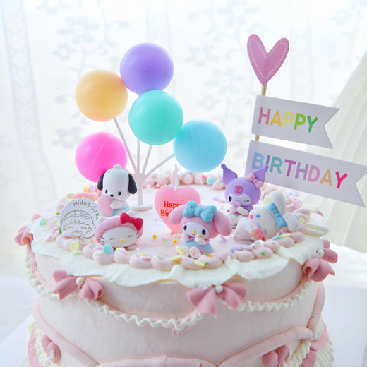 女孩款 Sanrio三丽鸥 美乐蒂 凯蒂猫 玉桂狗 帕恰狗 库洛米 粉色系 复古裱花 商品图1