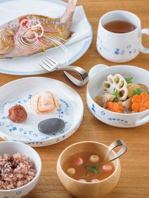 Noritake则武 儿童专用宝宝辅食不锈钢叉勺套装吃饭学食训练 商品图2