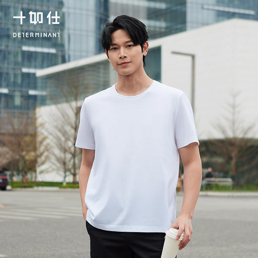 十如仕低圆领吸湿速干薄款衬衫打底短袖T恤-T09-01 商品图2