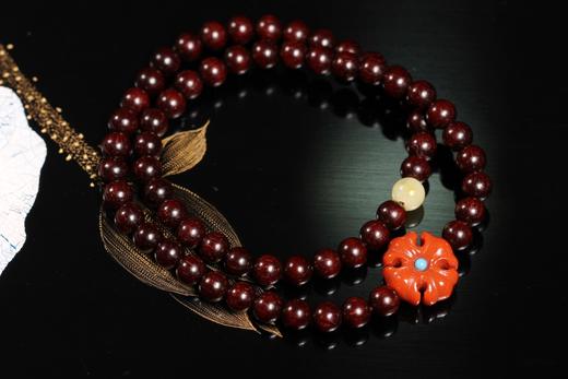 XYZT0596°克罗心·印度小叶紫檀双圈手持手串0.5 商品图0