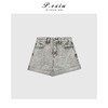 03-3潘依绣丁丁宠粉潘依绣【风吹一夏】重工水洗美式复古卷边牛仔短裤 D6268 商品缩略图1