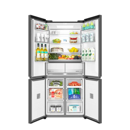 美的（Midea）冰箱521升十字四门60cm薄纯平全嵌超净科技除菌保鲜智能家用大冰箱BCD-521WUSGPZM凝光白 商品图3