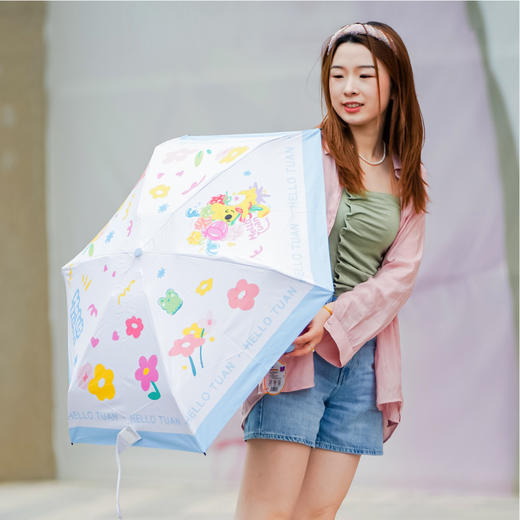 团团便携五折晴雨伞 商品图2