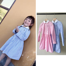 现货 THS 4.28-无 RL家 童装 衬衫款长袖连衣裙 2色 CL035