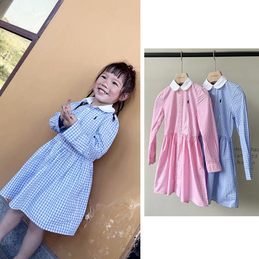 现货 THS 4.28-无 RL家 童装 衬衫款长袖连衣裙 2色 CL035 商品图0