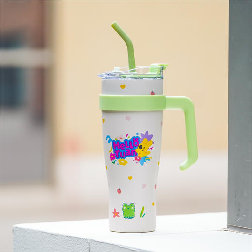 团团大容量吸管保温杯 商品图3