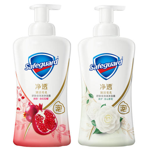 「绵密泡沫~两款香型」舒肤佳泡沫沐浴露500g 红石榴山茶花泡泡沐浴露排浊净透清洁毛孔 商品图4