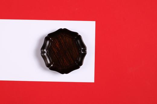 LP0124-4°紫光檀葵口茶杯垫 商品图4