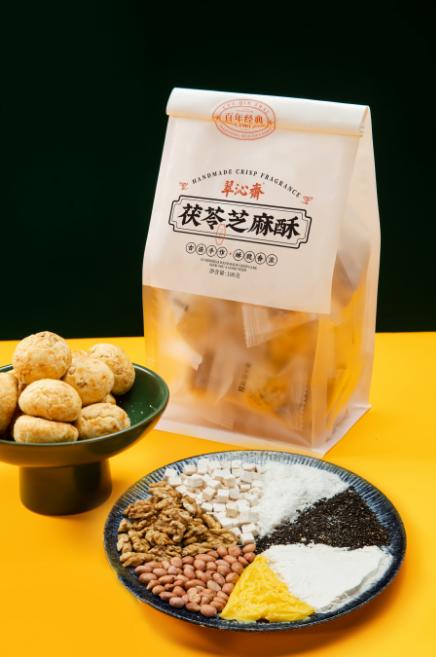 （杭州老字号）翠沁斋茯苓芝麻酥（袋）100克 商品图0