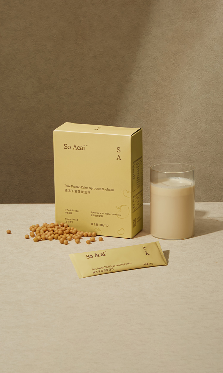 纯冻干发芽黄豆粉