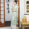 WY73-106-2090 2090新中式旗袍连衣裙夏季国风气质收腰修身显瘦套装高品质雪纺裤 商品缩略图1