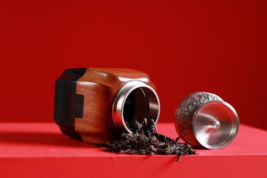 SDZC0002°紫光檀+非酸榫卯锡盖茶叶罐 商品图1