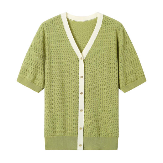 CC16-6920V领冰丝短袖t恤女2024新款年轻妈妈夏装时尚天丝上衣针织衫上衣 商品图4