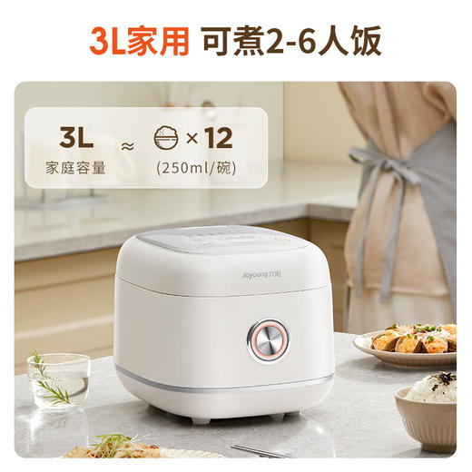 九阳0涂层电饭煲家用3L升304不锈钢球形内胆特色低糖饭智能电饭锅 商品图5