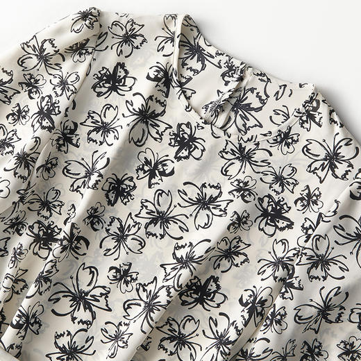 CCJ3418法式碎花雪纺连衣裙夏季女收腰显瘦气质感短袖仙女长裙子 商品图3