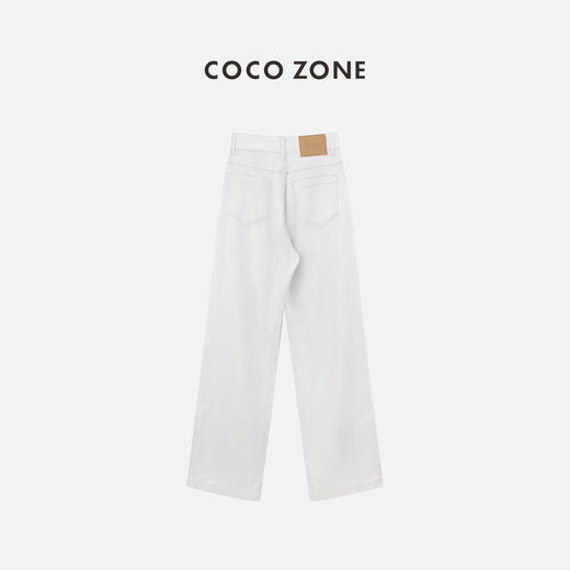 COCO ZONE"冰川牛“夏季棉粘胶混纺百搭牛仔裤透气通勤直筒阔腿裤CC1B0660 商品图8