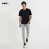 HIM漢崇 潮流字母压花T恤男舒适透气休闲白色短袖体恤衫 2026夏季 商品缩略图1