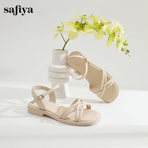 Safiya/索菲娅2024夏季民族风露趾软底两穿沙滩凉鞋 SF42115020 商品图2