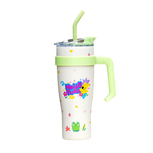 团团大容量吸管保温杯 商品图5