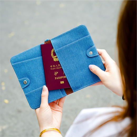 团团牛仔护照夹 商品图0