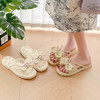 西遇法式小凉拖鞋女新款夏季水钻蝴蝶结配裙子鞋平底外穿拖鞋D1546941 商品缩略图0