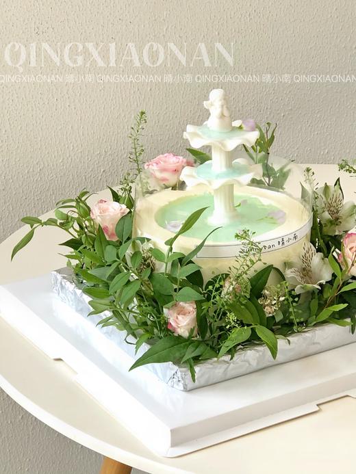 最伟大的单品  多比尼花园许愿池蛋糕（鲜花根据季节随机）翻糖装饰 提前三天预定 商品图1
