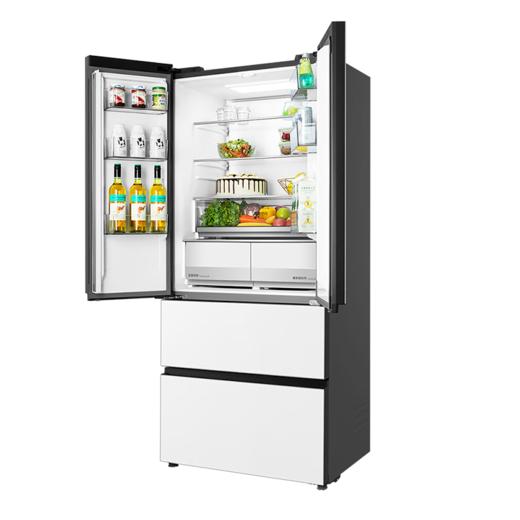 美的（Midea）冰箱520升法式四门60cm薄纯平全嵌超净科技除菌保鲜智能家用大冰箱BCD-520WUFGPZM凝光白 商品图2