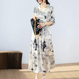 【预售12天】高级感连衣裙女2024年夏季新款设计感小众气质法式复古轻奢裙子ZBN0011