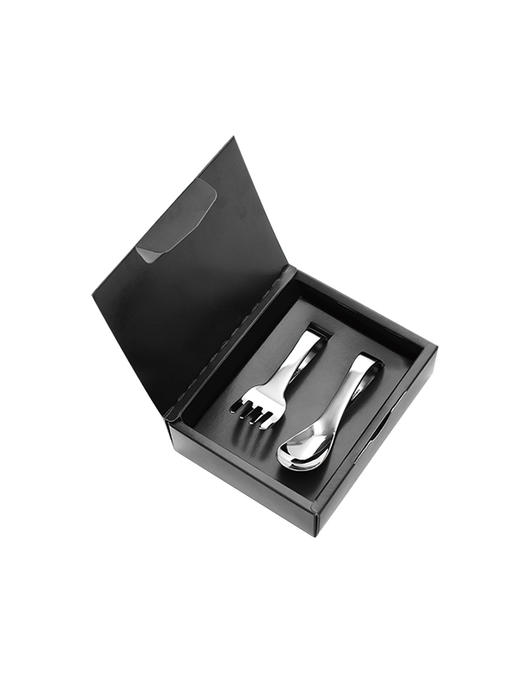 Noritake则武 儿童专用宝宝辅食不锈钢叉勺套装吃饭学食训练 商品图0