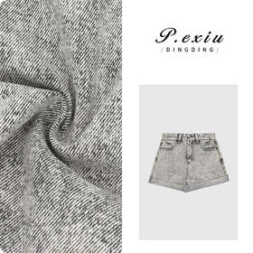 03-3潘依绣丁丁宠粉潘依绣【风吹一夏】重工水洗美式复古卷边牛仔短裤 D6268